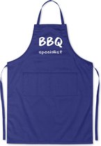 Mijncadeautje - Luxe schort - BBQ Specialist - blauw
