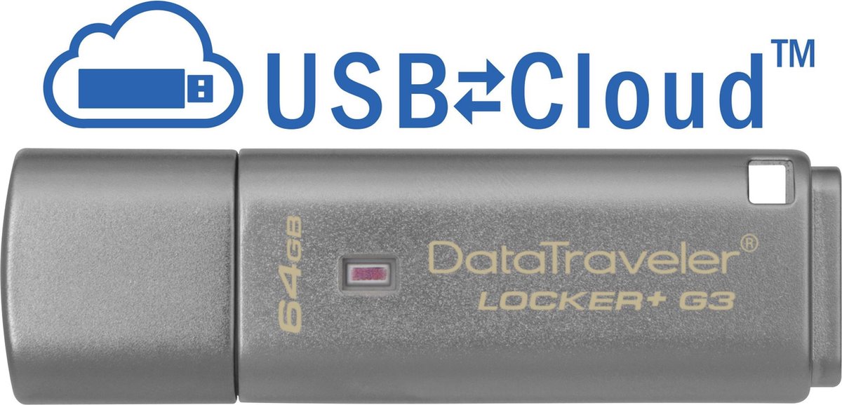 Kingston Locker+ G3 - USB-stick - 64 GB