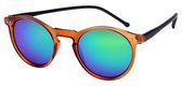 Az-eyewear Zonnebril Unisex Lichtbruin Met Spiegellens (az-16-104)