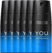 Axe - You Refreshed - 6 x 150 ml - Deodorant Spray - Voordeelverpakking