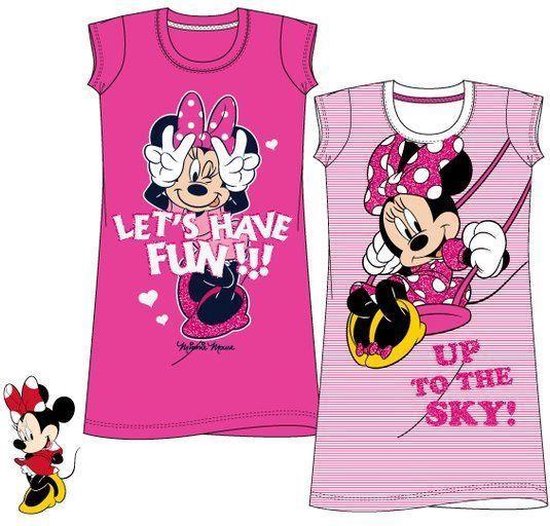 Nuchter Bediening mogelijk binnenkort Minnie mouse pyjama nachthemd 1+1 104cm | bol.com