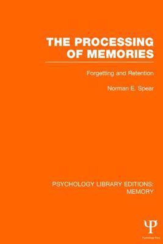 Psychology Library Editions: Memory-The Processing of Memori ... - cover