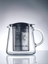 Samova Theepot - 0,8L - glas met zwart deksel