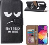 Xssive Hoesje voor Samsung Galaxy A50 - Book Case - Don't Touch My Phone