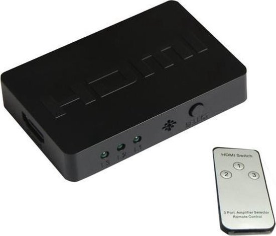 3-poorts HDMI switch met afstandsbediening | bol.com