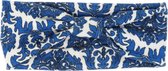 Jessidress Haarband Dames Bandana met Barok textuur Meisjes Hoofdband - Blauw