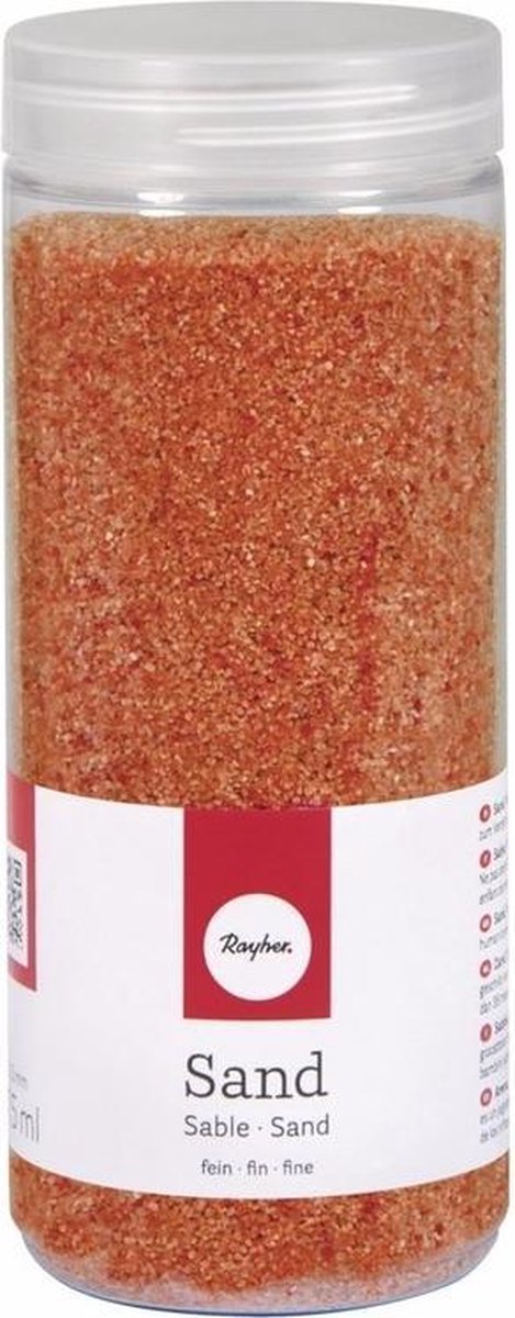 Fijn decoratie zand oranje 475 ml - decoratie - zandkorrels / knutselmateriaal