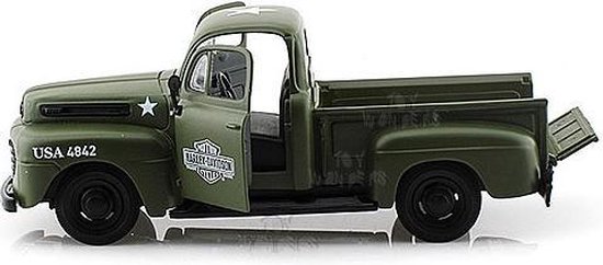 Maisto 1/24 Ford F1 Pick-up '48 & Harley WLA '42 – Noir – Collection