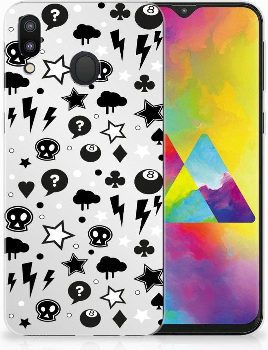 Silicone Back Case Samsung Galaxy M20 (Power) Silver Punk