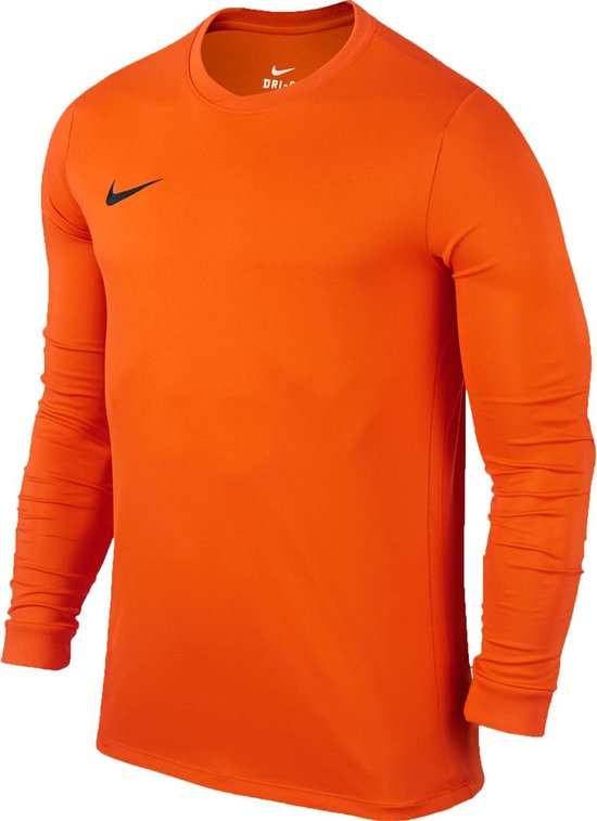 Nike Park VI LS Teamshirt Heren Sportshirt - Maat S - Mannen - oranje/zwart