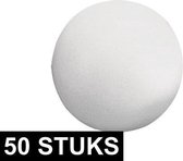 50x Piepschuim ballen/bollen van 3 cm hobby vormen figuren artikelen