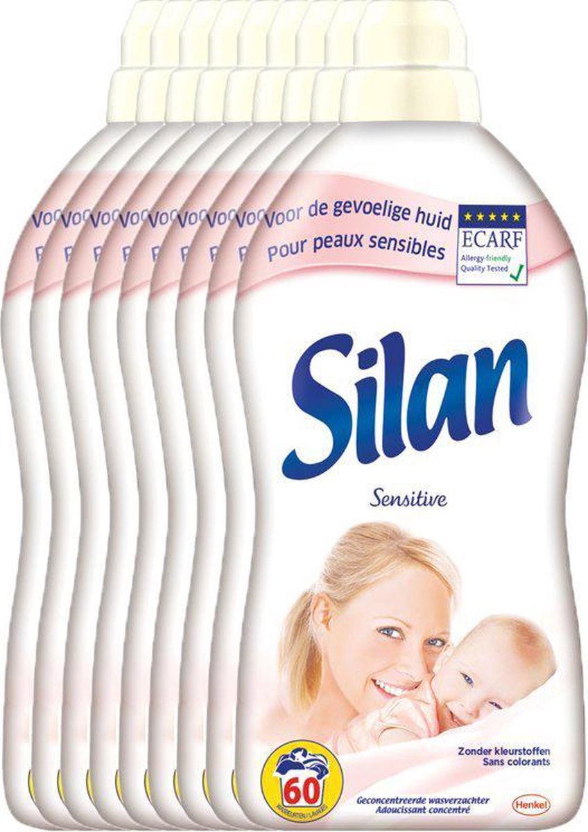 SILAN Sensitive - 8 x 1.5L (480 Wasbeurten) - Wasverzachter -  Voordeelverpakking | bol.com