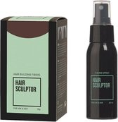 Hair Sculptor Hair Building Fibers Brown Dark + Hair Sculptor Fixing Spray