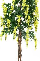Europalms - Kunstplant - Fruitboom of met Kunstbloemen - Kunstplanten voor binnen en buiten - Wisteria yellow 150cm