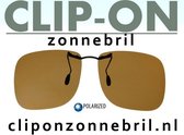 Sunburst Clip-on - Clip on zonnebril - Bril niet Opklapbaar - Voorhanger Bruine Lenzen