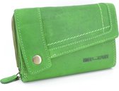 HillBurry - portemonnee dames - groen - leer - portefeuille dames - cadeau voor vrouw - cadeau voor vrouwen verjaardag - kado vrouwen - cadeau - cadeau voor haar - cadeau voor vriendin - cade