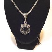 Vintage ketting met onyx van Tibetaans zilver