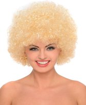 Partychimp Afro Pruik Blond