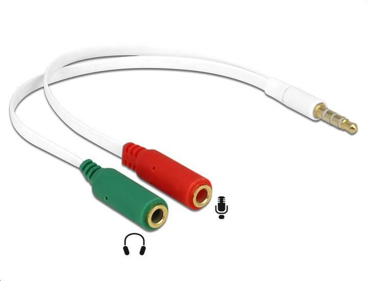 Delock Adapter Klinkenstecker 3,5 mm zu 2 x Klinkenbuchse 3,