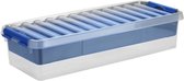 Boîte de rangement Sunware Q-Line - 6,5 L - Avec plateau - Transparent / Bleu