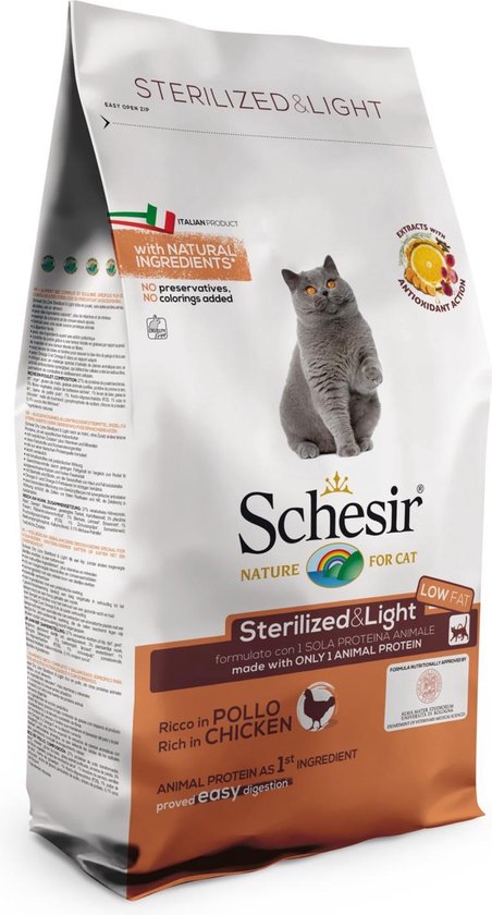 Schesir Sterilized & Light - Kattenvoer - 1.5 kg