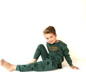 Frogs & Dogs - Premium - kinder pyjama - Superhero - groen - maat 122/128