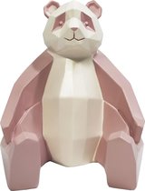 Pt, (Present Time) Origami Panda - Decoratief beeld - Polyresin - 13,3 x 15,5 x 13 cm - Roze