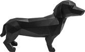 Pt, (Present Time) Origami Hond Large - Decoratief beeld - Polyresin - 10,8 x 29,7 x 20,8 cm - Zwart