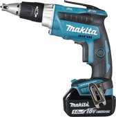 Makita DFS250RTJ 18V Li-Ion accu Gipsschroefmachine set (2x 5.0Ah accu) in Mbox