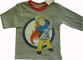 Grijs shirt van Brandweerman Sam maat 86/92