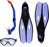 Dunlop Snorkelset Junior Blauw Maat 32/34 3-delig