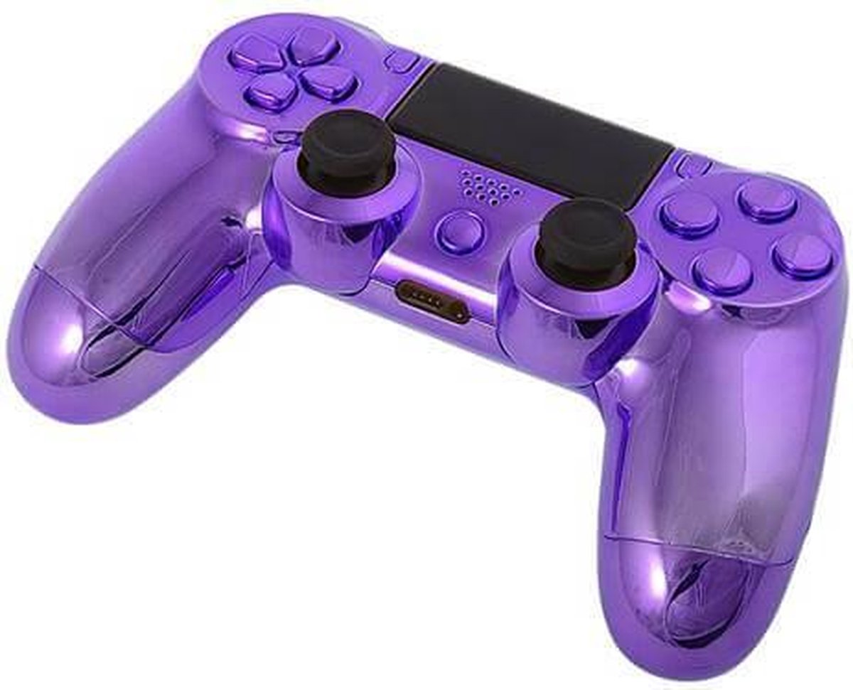 PS4 controller replacement shell set paars chrome