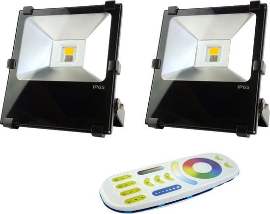 RGBW LED Buitenlamp 35W X2 met afstandsbediening | bol.com