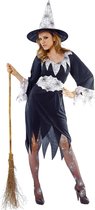 "Verkleedkostuum als heks in zwart en wit voor dames Halloween kleding - Verkleedkleding - One size"