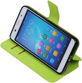 Groen Huawei Honor Y6 TPU wallet case - telefoonhoesje - smartphone hoesje - beschermhoes - book case - booktype hoesje HM Book