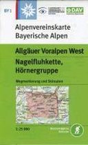 DAV Alpenvereinskarte Bayerische Alpen 01. Allgäuer Voralpen West, Nagelfluhkette, Hörnergruppe 1 : 25 000