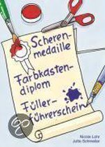 Übungsmaterialien für Scherenmedaille, Farbkastendiplom & Füllerführerschein