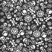 Halloween Tafelkleed horror zwart met wit