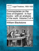 Commentaries on the Laws of England: In Four Books