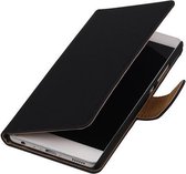 Zwart Effen booktype cover hoesje voor LG K4 (2016) K120E