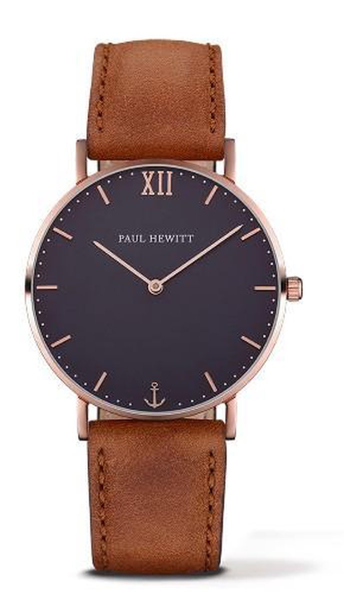 Paul Hewitt Sailor Line - Horloge - Leer - Bruin - 39mm