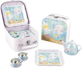 Floss & Rock Zeemeermin - Tinnen theeservies - 7 delig - Multi