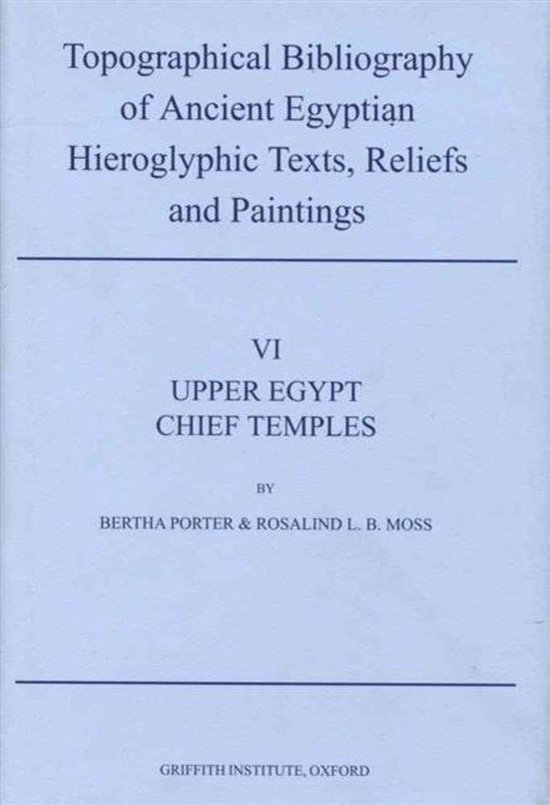 Topographical Bibliography of Ancient Egyptian Hieroglyphic  ... - cover
