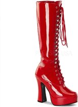 Pleaser Kniehoge laarzen -47 Shoes- ELECTRA-2020 US 16 Rood