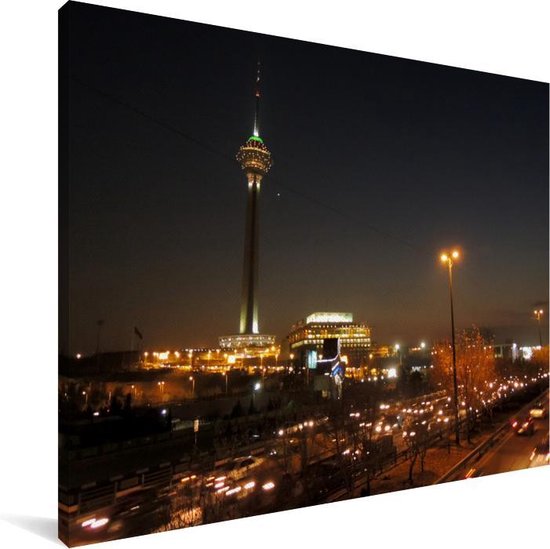 Téhéran est merveilleusement éclairé le soir Toile 40x30 cm - petit - Tirage photo sur toile (Décoration murale salon / chambre)