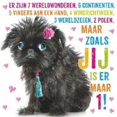Wenskaart Dierenmanieren Er zijn 7 wereldwonderen, 6 continenten.