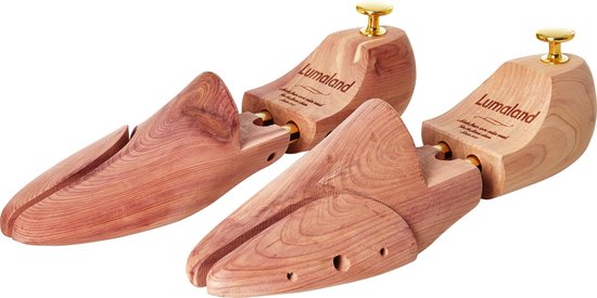 Lumaland - Schoenspanner - gemaakt van cederhout - unisex - dubbele vering - Maat 46/47