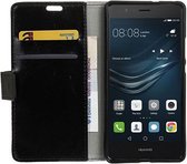 Huawei P9 Lite Portemonnee Hoesje met Standaard Zwart