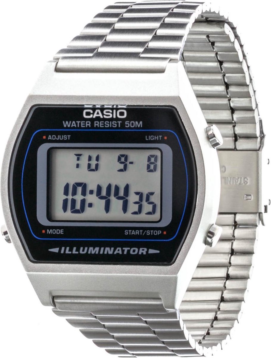 Casio Digitaal herenhorloge met roestvrij stalen A500WEA7EF Casio Digitaal herenhorloge met roestvrij stalen A500WEA7EF