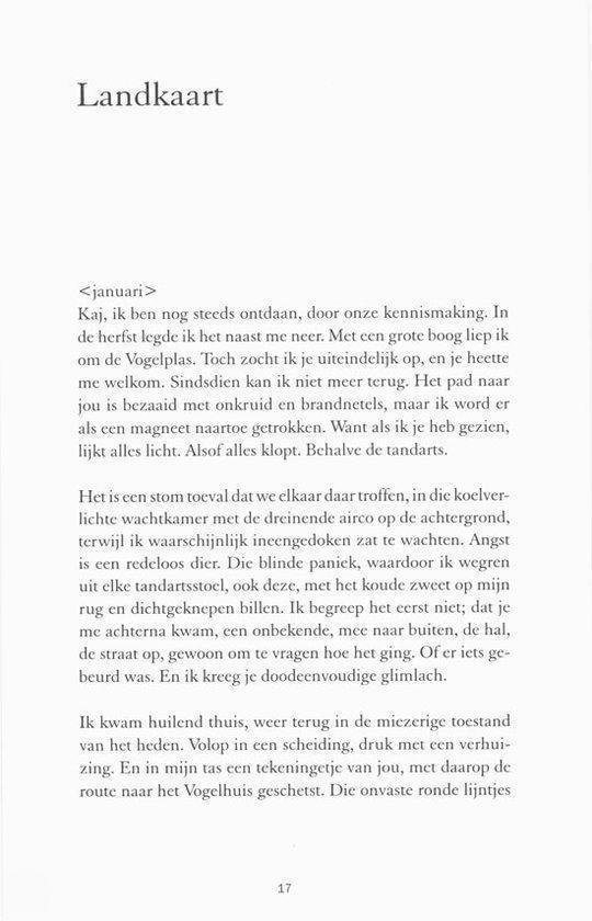 Tekstpagina met de titel 'Landkaart' en een verhaal.